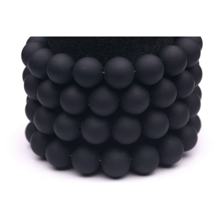 - Frosted Glass Beads Black Rubber-Tone Beads 12mm Round Sold Per Pkg of 1x32Inch (76 Beads)