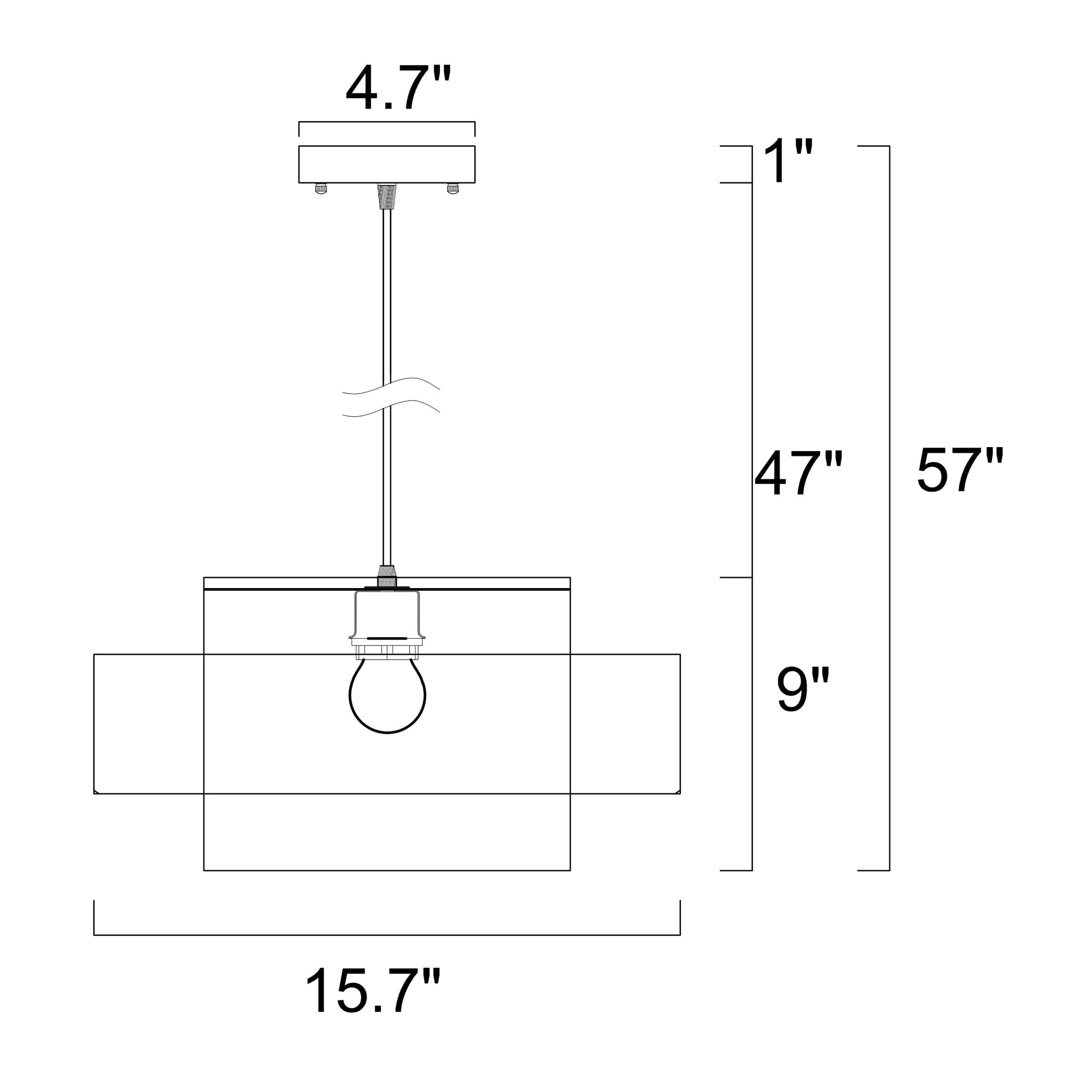 Warehouse of Tiffany IMP738/1 Caitlyn 15.7 in. 1-Light Indoor Cream Finish Pendant Light with Light Kit