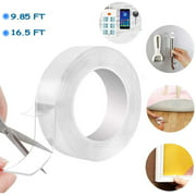 Reusable Traceless Tape Nano Multifunction Movable Washable Tape Transparent Double-Sided Gel mat Adhesive Tape