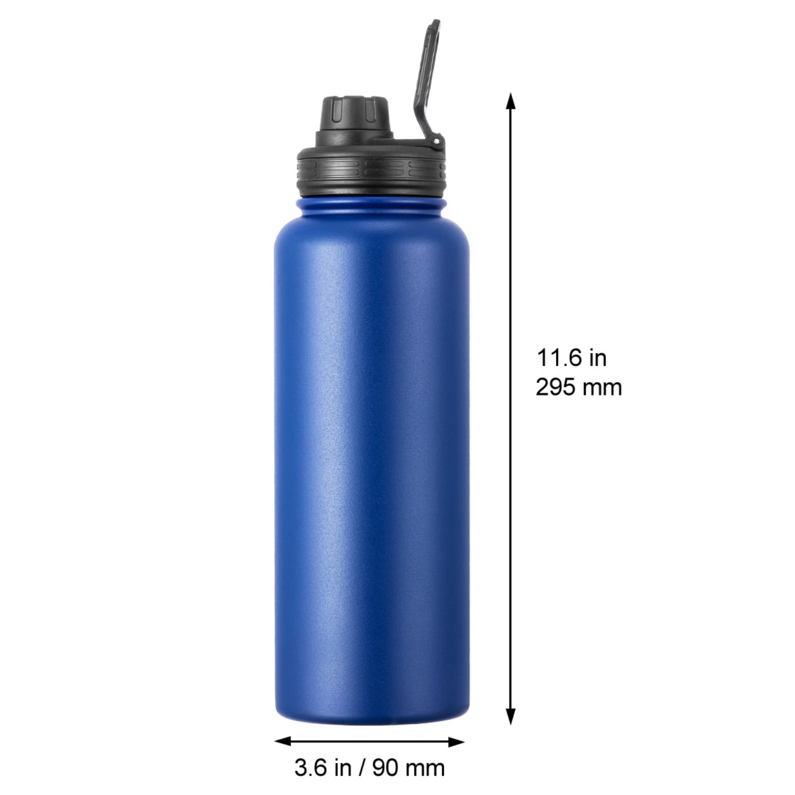 KFFKFF 40 oz Hydration Vessel, Stainless Steel Flask for Camping & Hiking, Wide Mouth Lid, Double Walled Sports Coffee Mug, Leakproof, Suitable for Indoor/Outdoor Activities, FDA Approved, Blue