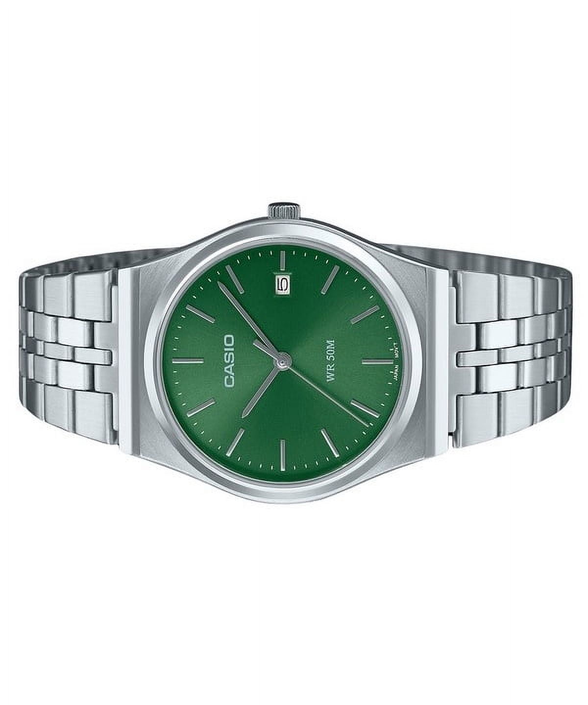 Casio Men’s Stainless Steel Watch with Green Dial - MTP-B145D-3AVDF