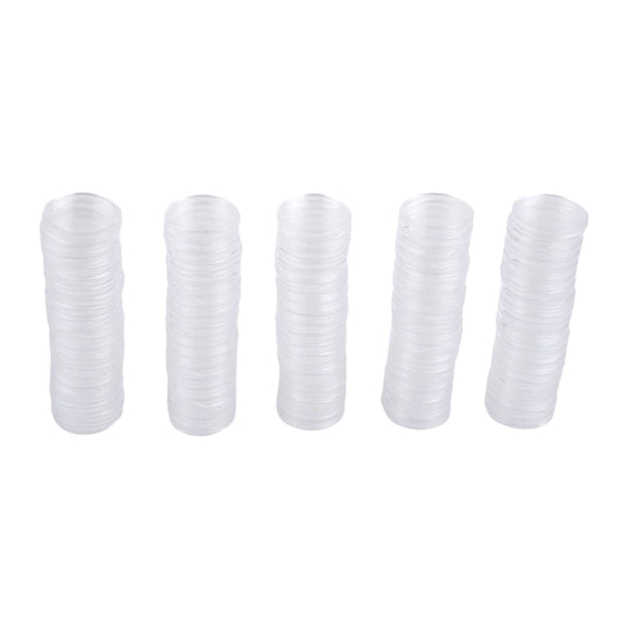 Mosiee Boîtes 25Mm 100 Pcs Boîte à Pièces en Plastique Portable Pratique Boîtes de Rangement Capsules Conteneurs Légers Utiles Chauds