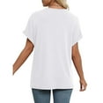 thumbnail image 4 of Womens Summer Tops Short Sleeve Shirts 2025 Fashion V Neck Outfits Clothes, 4 of 6
