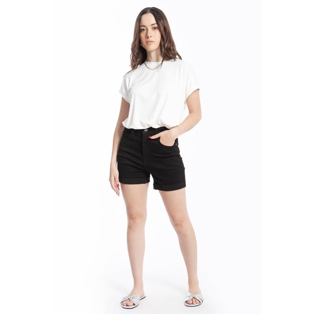 Short de Tiro Alto /Juvenil, 6878 (Negro) negro M