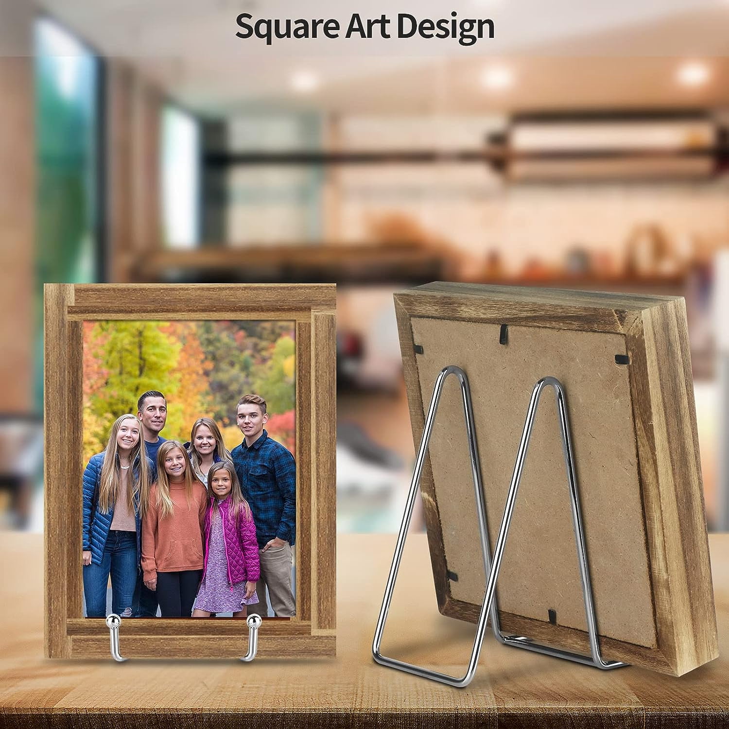 5 Pack 6 Inch Plate Holder Display Stands, Metal Silver Frame Stand for Picture, Book, Photo Easel, Creation, Collectibles