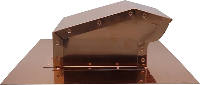 Copper Rooftop Exhaust Vent Cap with Damper (6 Inch)