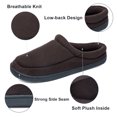 thumbnail image 2 of WOTTE Men's House Slippers Polar Fleece Memory Foam Anti-Skid Indoor Outdoor Slip On Clog Shoes Coffee, Size 15-16, 2 of 9