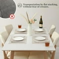 thumbnail image 6 of Beige White Placemats Set of 20 - Heat Resistant Non-Slip Place mats for Dining Table, Washable Durable PVC Vinyl Woven Table Mats（Beige White, 20）, 6 of 6