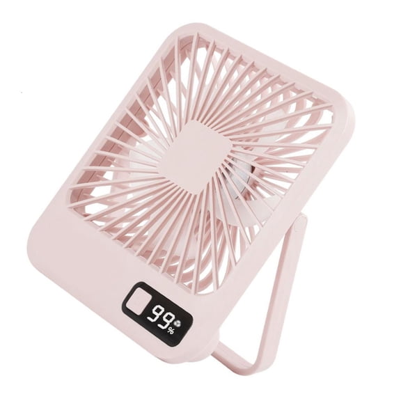 lanema 5 Speed Foldable Desk Fan Rechargeable 1500mah Fan with Digital Display USB Fan Quiet for Office Travel Camping