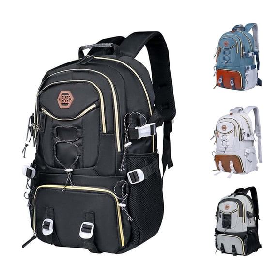 GobdXE Back To School Unisex Student Solid Multi Strap Tactical Backpack Large Capacity Water Resistant Daypack Size:One Size