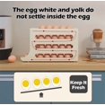 thumbnail image 3 of 4 Tiers Egg Storage For Fridge - Automatic Scrolling Egg Rack Holder Efficient Kitchen Organizer - Efficient Fridge Storage Kitchen Countertop Cabinets Storage 30 Egg (White), 3 of 5