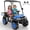Blue, variant on East doll 24V Kids Golf Cart, 2 Seater Power Ride on UTV with Ceiling&Rear Bed, 4WD Electric Car with Remote Control, Music/Story/Bluetooth, 3-8Y, White