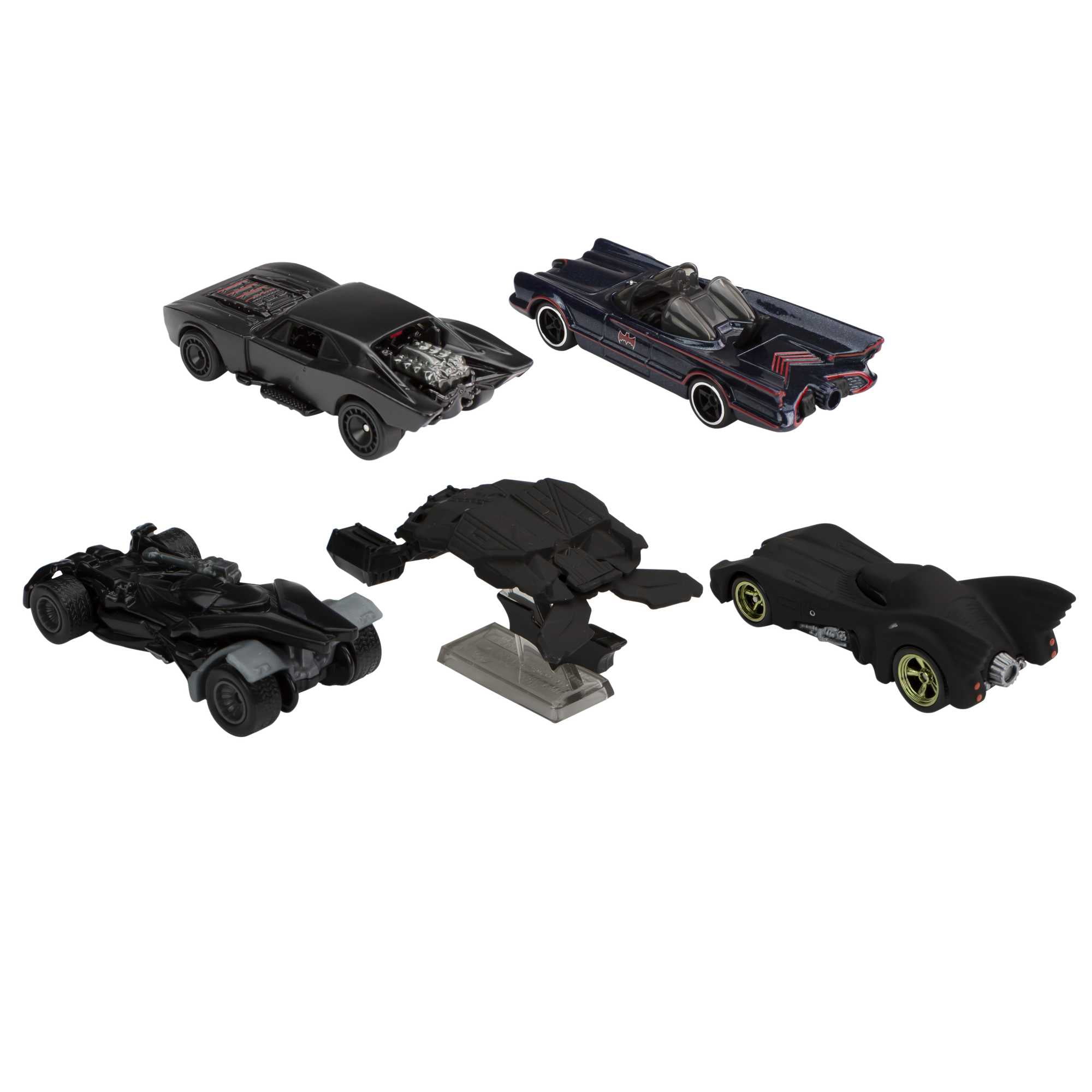 Hot Wheels Batman Bundle, 5 Fan-Favorite Batmobile Castings for Collectors
