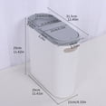 thumbnail image 3 of Slim 2.5Gallon Narrow Trash Can With Top Lid & Handle Compact Design Waste Bin For Bathroom, Kitchen & Small Spaces(Pink-29X29X10Cm), 3 of 7