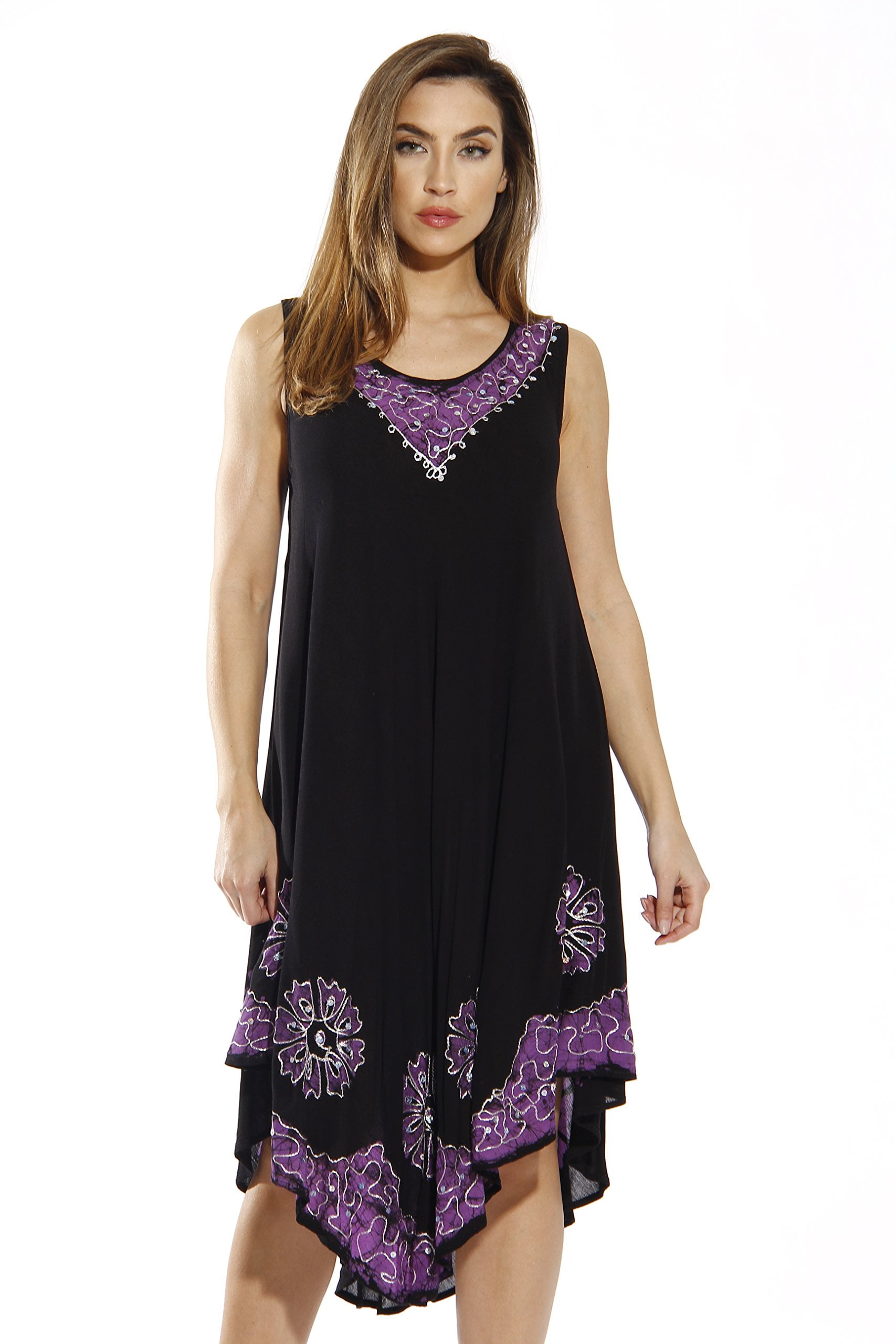 Riviera Sun - Riviera Sun Dress / Dresses for Women (Black / Purple, 2X ...
