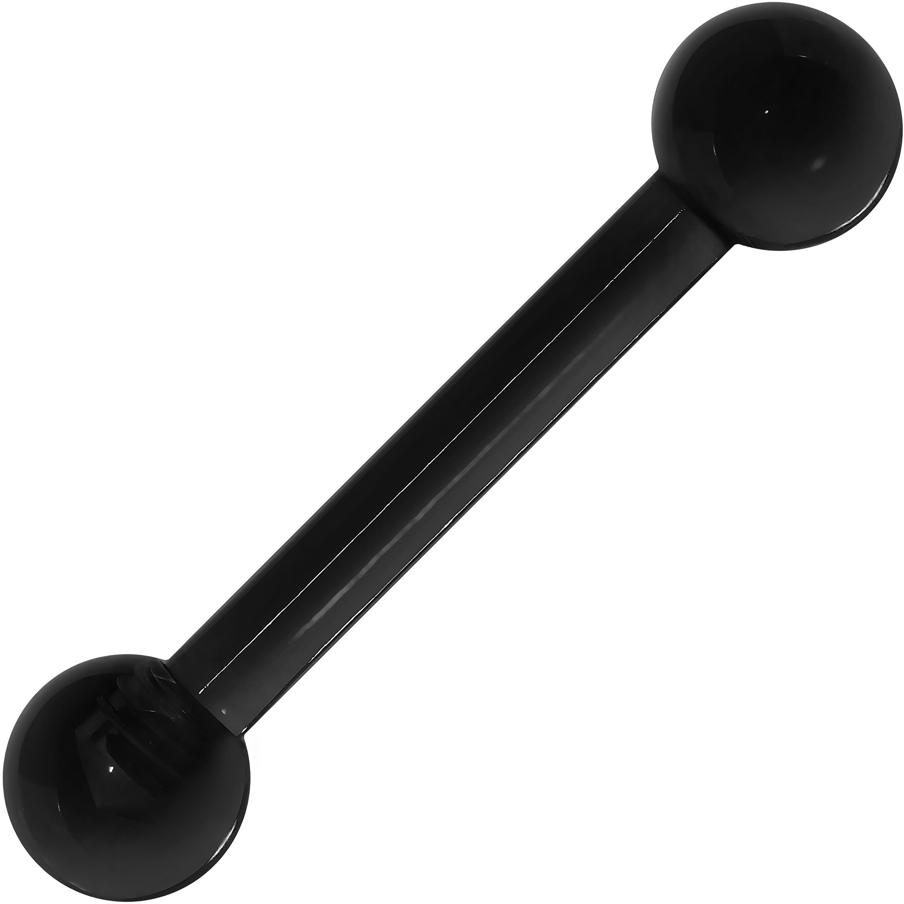 Body Candy 10 Gauge Basic Black Acrylic Straight Barbell