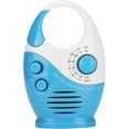 thumbnail image 1 of Waterproof Shower Radio, Portable AM/FM Speaker with Adjustable Volume, Hanging Top Handle, Mini Battery Operated Radio for Bathroom, Kitchen, Outdoor Use, 1 of 5