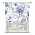 thumbnail image 2 of Blue Dandelion Tie Up Curtain 45 Inches Long, Pastoral Flower Spring Farmhouse Plant Balloon Style Kitchen Window Curtain Over Sink, Small Window Rod Pocket Curtain 34"x45", 2 of 9