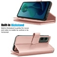 thumbnail image 4 of Njjex For Motorola Moto G 5G 2024 Wallet Case, Moto G 5G 2024 Case, Njjex Luxury PU Leather [9 Card Slots Holder ] Carrying Folio Flip Cover [Detachable Magnetic Hard Case] -Rose Gold, 4 of 6