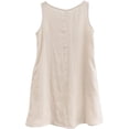 thumbnail image 5 of Amazhiyu Women's Linen Sleeveless Shift Dress with Pockets Crew Neck Casual Tank Dress, 5 of 7