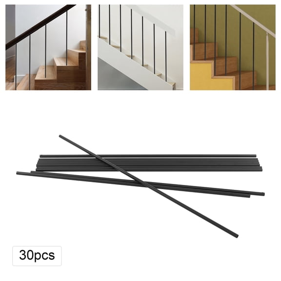 Staircase Balusters Set 30 Pieces a Set Iron Material Balusters Black Balusters for Staircases Decorative Metal Balusters without a Base High-temperature Baking Paint