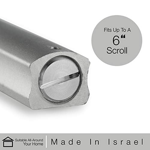 TALISMAN4U Black Aluminum Mezuzah Case with Scroll Metal Hebrew Shin Judaica Door Mezuza Cover Made in Israel 4 Inch