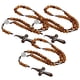 thumbnail image 1 of Rosarios Bonitos para Obsequio VentDepot 3Pzas 45cm 5.3x3.1cm Cruz Cuentas 10mm Madera Café, 1 of 2
