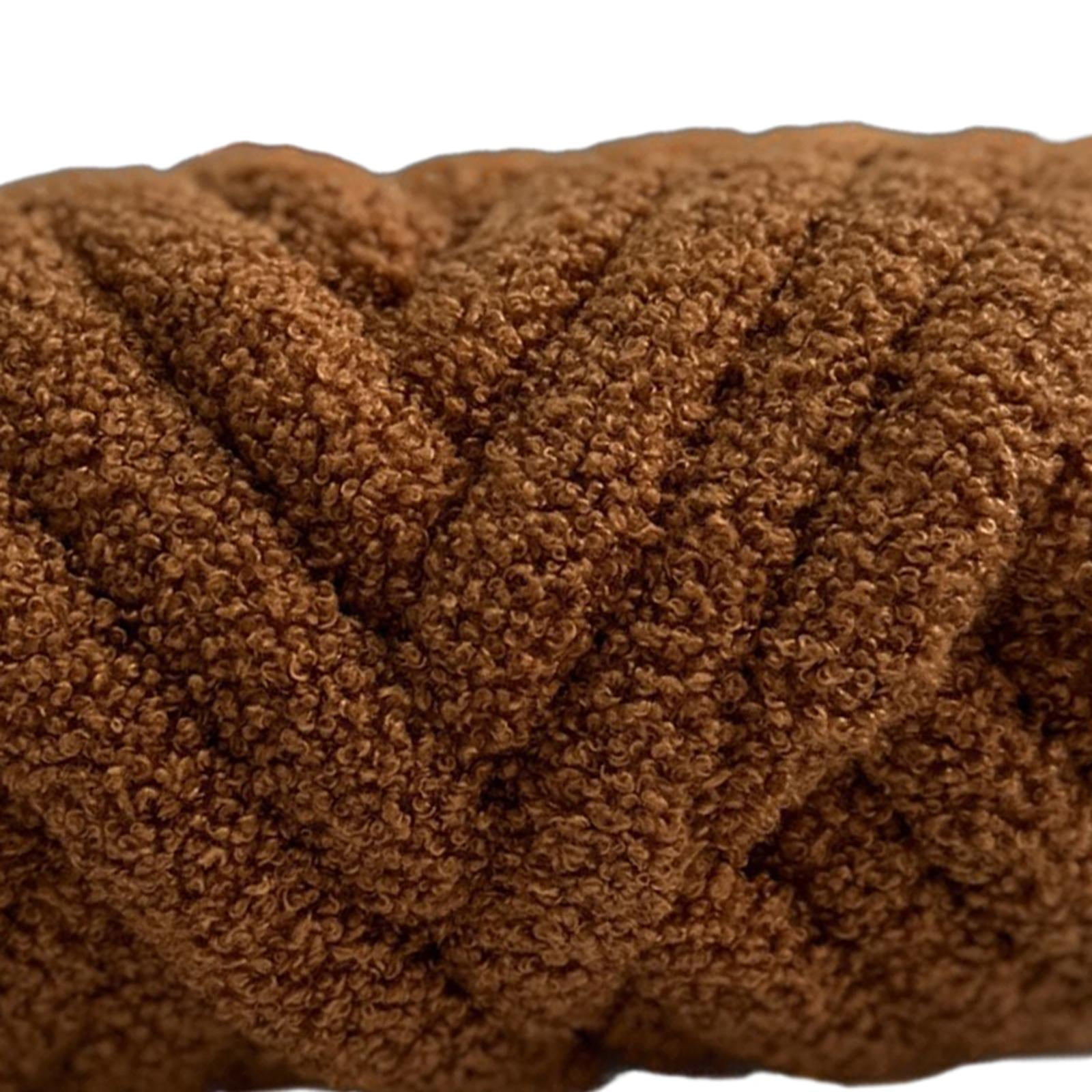perfeclan Chunky Wool Yarn, Arm Knitting Yarn, Lightweight DIY Hand Knitting, Bulky Yarn, Heavy Yarn for Crafts, Bed, Fence, Hats, Tapestry, Sweater Caramel