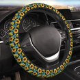thumbnail image 5 of Susaid Blue Batterflies Sunflower Print Elastic Car Steering Wheel Cover, 15 Inches Breathable Vehicle Steer Wheel Protector, Universal for SUV, Truck, 5 of 6