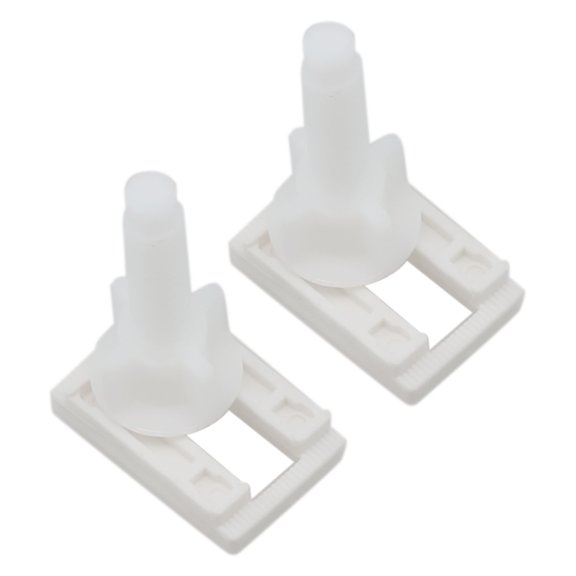 LITTLE HOME Toilet Seat Hinge Screws Set of 2 - White Plastic Toilet Lid Bolts Top and Bottom Fixing Accessories for Toilet Seat Installation Easy DIY Replacement Parts 40x24x45mm