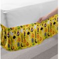 thumbnail image 2 of Ghost Bed Skirt, Colorful Pattern with Variety of Halloween Elements in Cartoon Style Fun Halloween, Elastic Bedskirt Dust Ruffle Wrap Around for Bedding Decor, 4 Sizes, Multicolor, by Ambesonne, 2 of 2