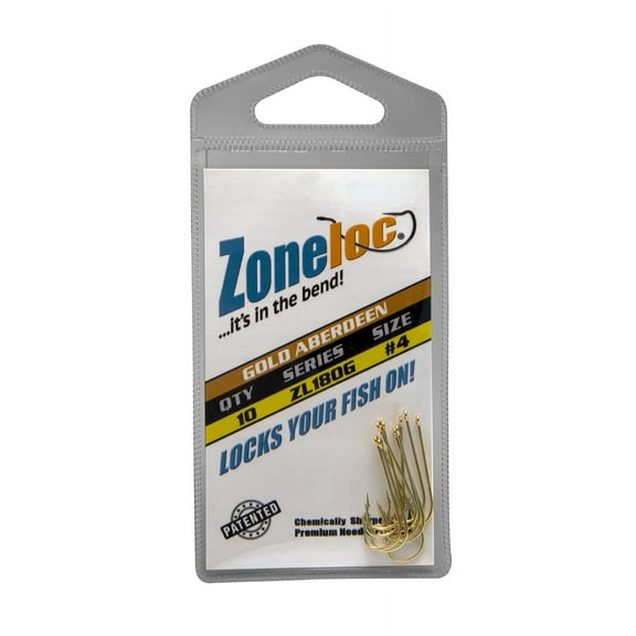 Zoneloc - Aberdeen Crappie Hook #4 - 10pc Gold