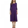 thumbnail image 1 of Robe Mi-Longue Mi-Longue Manches 3/4 pour Femme, 1 of 5