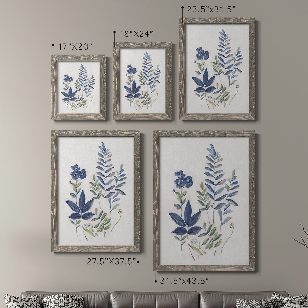 Fern Study I - Premium Framed Canvas 2 Piece Set - Ready to Hang