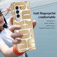 thumbnail image 2 of Allytechgroup Slim Case for Samsung Galaxy Z Fold 7, Shockproof Patterned Hinge Protection Plating Clear Hard PC Back Cover with Screen Protector for Galaxy Z Fold 7, Gold, 2 of 7