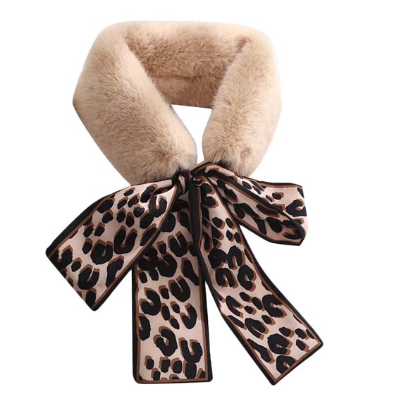 ETEREAUTY Elegant Winter Neck Scarf with Plush Ribbon, Multi-Color Soft Warm Fashion Accessory, 1 Piece