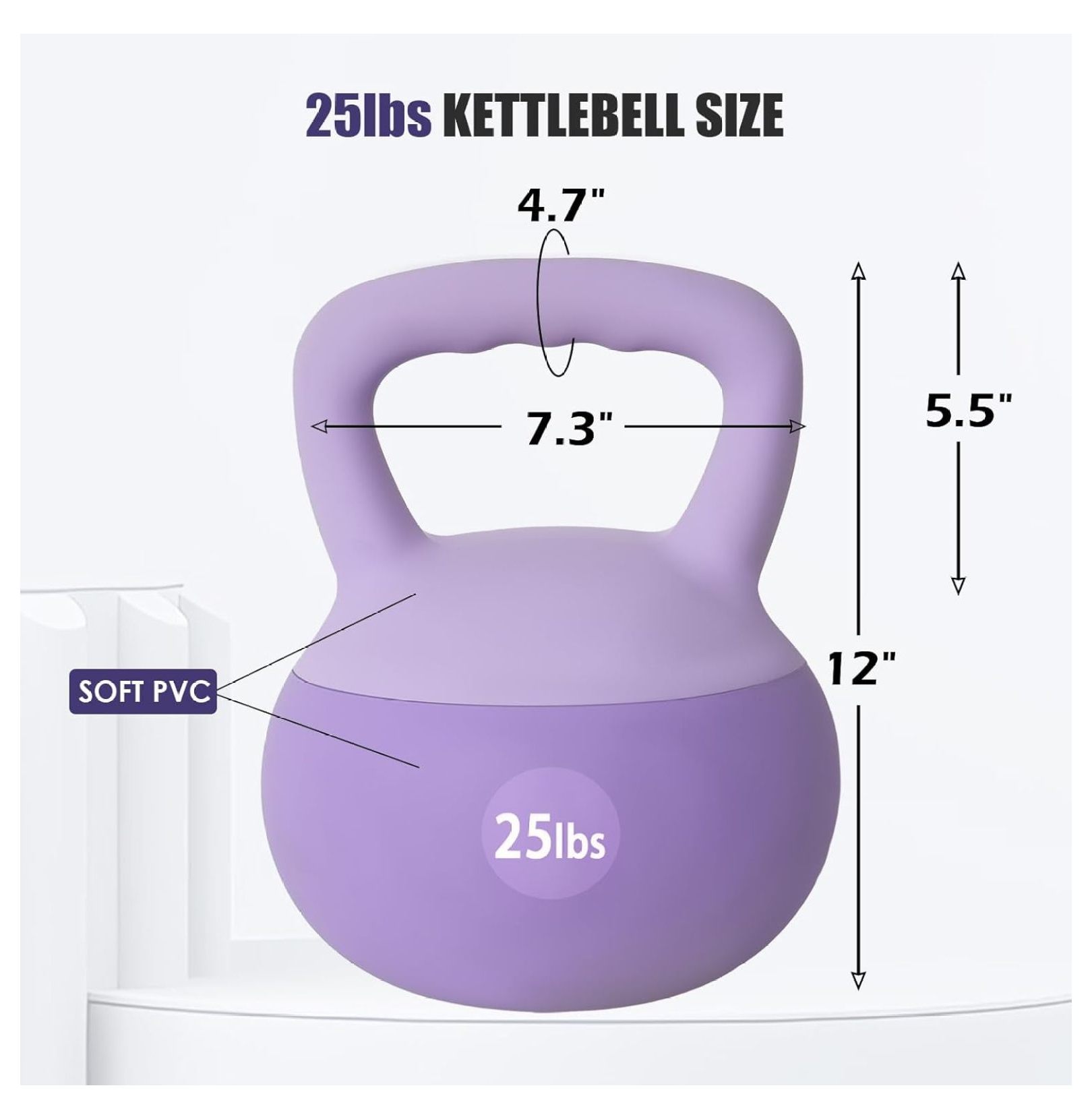 Kettlebell Weights Strength Training Kettlebell-Great for Full Body Workout and Strength Training,Easy Grip Handle,PVC Filled with Iron Sand