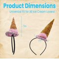 thumbnail image 3 of Diadema en forma de cono de helado Nicky Bigs Novelties de felpa, 18 cm, 3 of 7