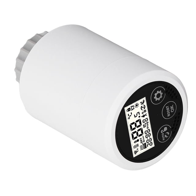 Smart Thermostat Valve, Rest Mode M30x1.5mm Voice Control Holiday Mode Radiator Thermostat For Shopping Malls
