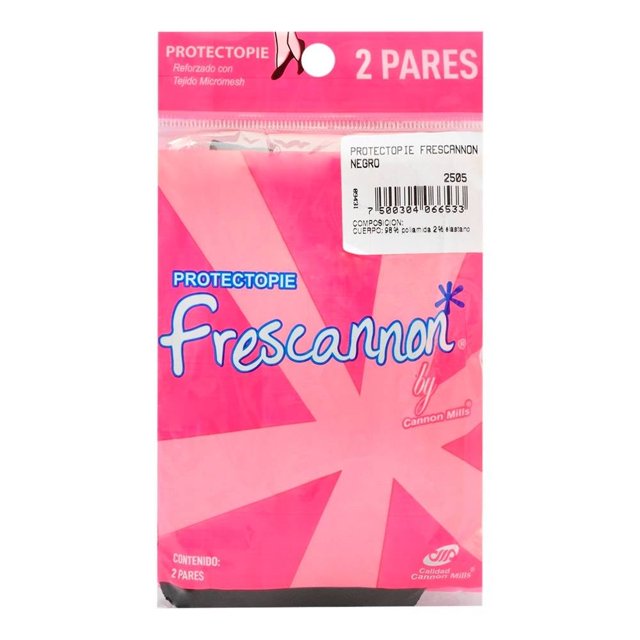 Protectopies Frescannon para Mujer, Strech Negro Unitalla 2 Pares