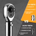 thumbnail image 4 of DEKOPRO 3/8 Inch Drive Dual-Direction Torque Wrench, 5-50 Ft-Lb & 6.8-67.8 Nm Range, &Acirc;&plusmn;3% Precision, 72-Tooth Chrome Vanadium Ra, 4 of 9