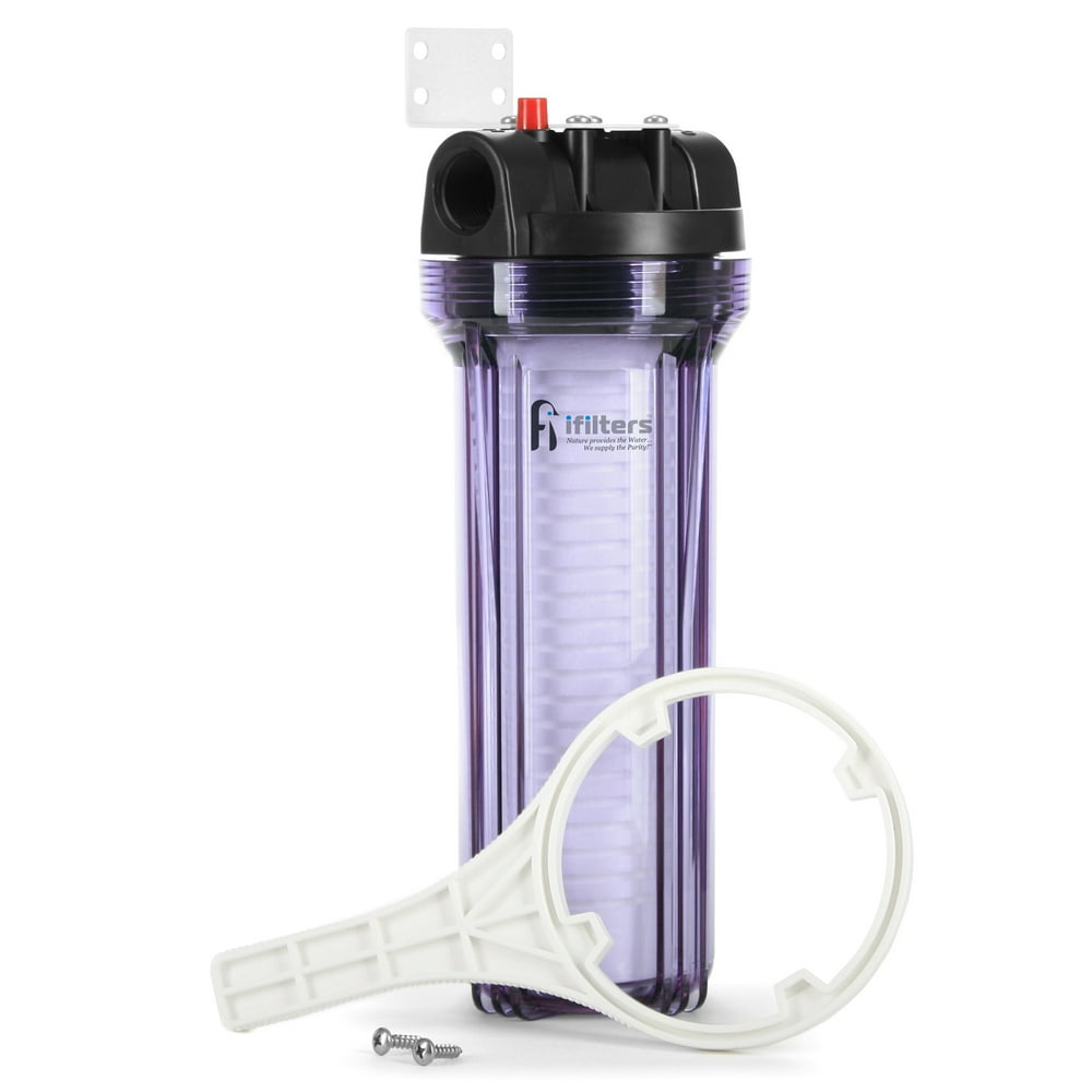 iFilters Whole House Sediment & Rust Filter Clear Housing w/ 5 Micron AP110 Comparable Filter