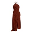 thumbnail image 4 of Taylonsss Womens Dress Ruffle Hem V Neck Spaghetti Strap Midi Boho Casual Flowy Comfortable Everyday Wear, 4 of 7