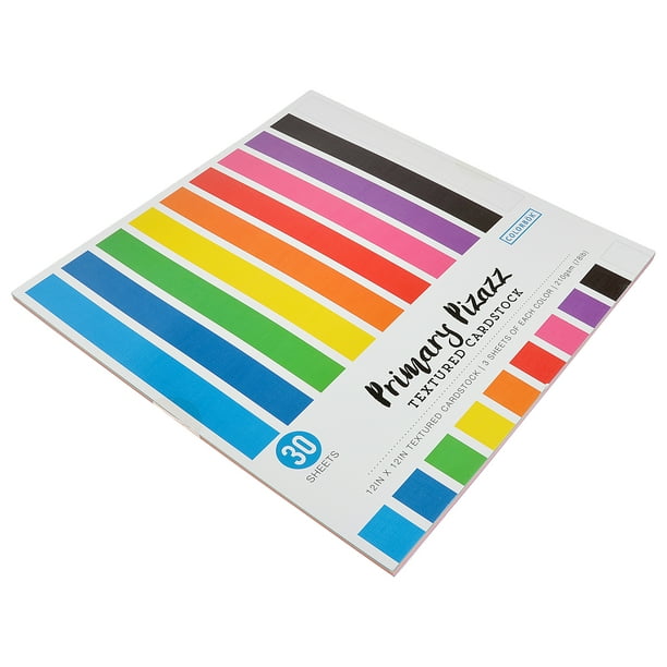 Colorbök 12" Primary Pizazz Textured Cardstock, 1 Each