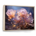 thumbnail image 2 of Designart "Moonlit Peony Magic I" Flowers Floater Framed Wall Art Prints, 2 of 5