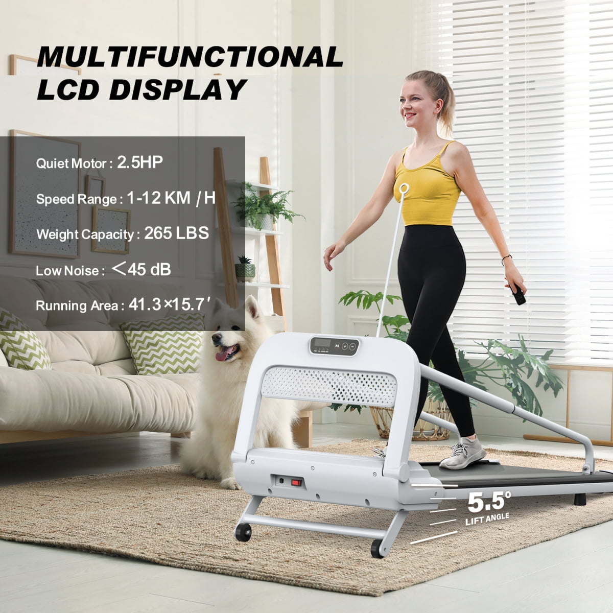 2025 New Quiet Smart Pet Treadmill, Adjustable Speed, Perfect for Small/Medium Dogs