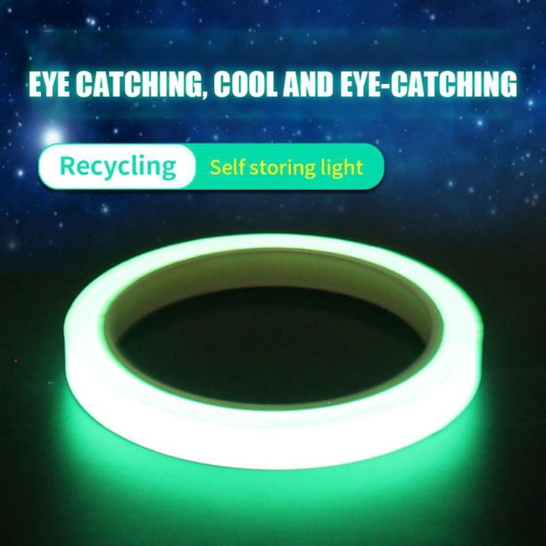 Green Warning Ground Light Car Luminous Tape Non-slip Reflective Fluorescent Tape Universal Portable Car Reflective Stickerblue 1.2cmx3mUnited States He Qiyong unisex