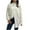 White, variant on Kaemgyyd Sweaters for Women Oversized Turtleneck Long Sleeve Loose Knit Fall Pullover Tops Solid Color Classic Split Outfit