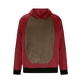 thumbnail image 3 of DDAPJ pyju Mens Christmas Reindeer Hoodie with Ear Ugly Xmas Funny Costumes for Cosplay Party Wine XXXL, 3 of 8