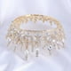 thumbnail image 2 of Nvzi Tiara de boda para novia, diadema de princesa, corona de novia, joyería para el cabello con diamantes de imitación de cristal,graduación, boda, fiesta de disfraces (blanco), 2 of 4